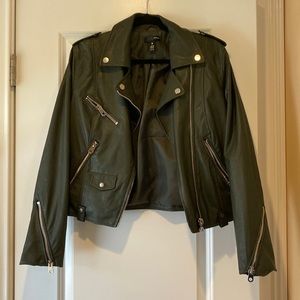 faux leather jacket